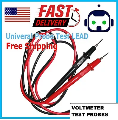 $4.75 • Buy 1 Pair Multimeter Voltmeter Test Probe Leads With Banana Plug Connectors 1000V