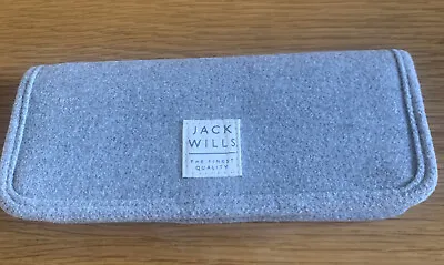 Jack Wills Grey Marle Make-up Brush Pencil Case Bag Vgc • £7