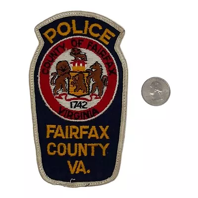 Vintage Fairfax County VA Police Patch Cheesecloth Back • $7.95