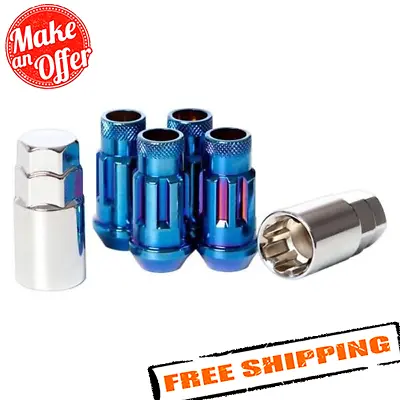 Wheel Mate 32901UN Muteki SR48 Blue Neon 12x1.25 48 Open End Locking Lug Nut Set • $62.60