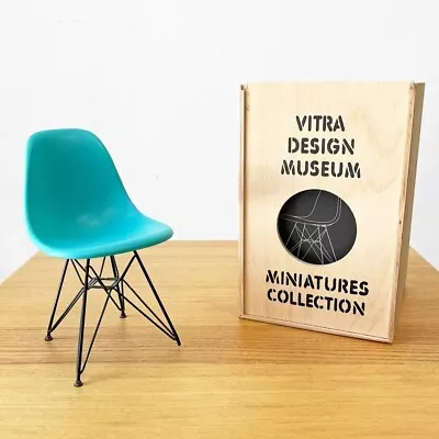 Vitra Design Museum Miniature Collection Shell Chair Eames Light Blue Used Japan • $199