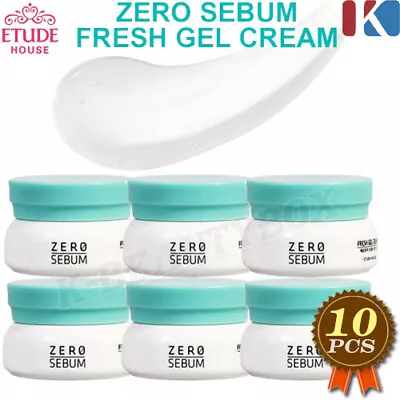 ETUDE HOUSE Zero Sebum Fresh Gel Cream 10ml X 10pcs Oil Free Moisturising Cream • $18.78