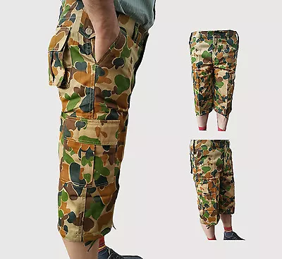 Mens Shorts Cargo Army Military Camouflage Short. Casual Camo Short Summer Short • £6.49