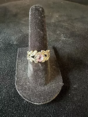 Vintage UTC 925 Sterling Silver Ring W/ Amethyst Size 5.5 • $29.99