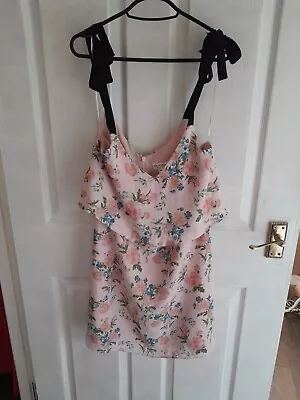 **MISS SELFRIDGE** Pink Floral Dress Size 8 • $9.95