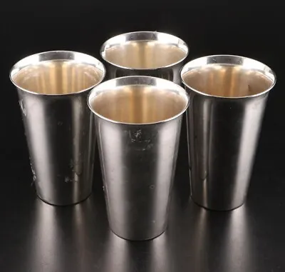 4 Sterling Silver Mint Julep Drinking Cups 4 7/8 Inch Tall  More Than 4 Oz Each • $550