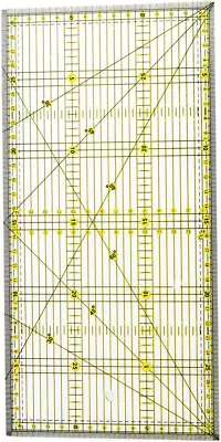 HEALLILY Quilters Ruler With Double Colored And Grid Lines Patchwork Ruler Ruler • £8.68