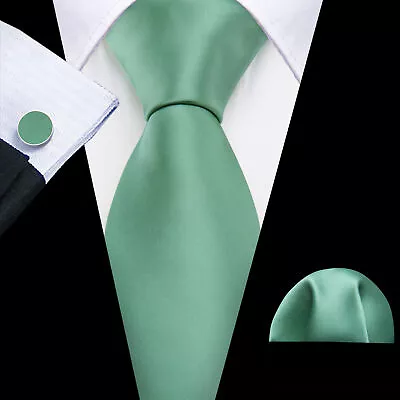Men's Striped Ties Colours Silk Woven Necktie Set Handkerchief Cufflinks • $12.99