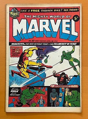 Mighty World Of Marvel #30 RARE MARVEL UK 1973. Stan Lee. VF- Bronze Age Comic • £22.95