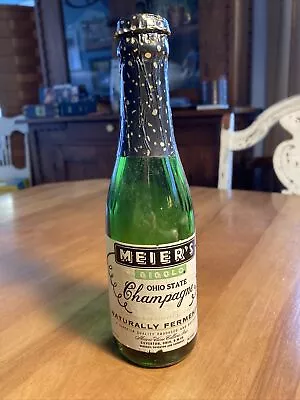 Vintage Meier’s GIGOLO Ohio State Small Green Glass Champagne Bottle EMPTY 8  • $19.77