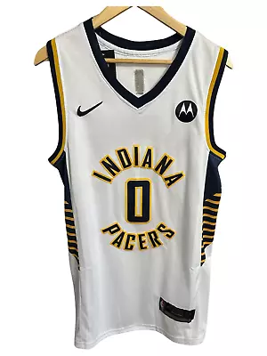 Indiana Pacers #0 Tyrese Haliburton Jersey White Large Fast Ship • $46.99