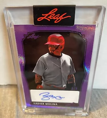 Yadier Molina 2023 Leaf Art Of Sport Autograph Auto /5 St Louis Cardinals HOF • $100