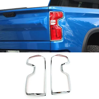 Chrome Tail Light Rear Lamp Cover Trims For 19+ Chevy Silverado 1500 Accessories • $49.99