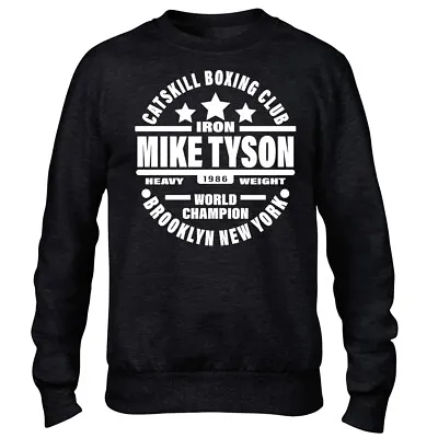 Iron Mike Tyson Catskill Boxing Club Brooklyn Black Premium Crew Sweater Jumper  • £19.99