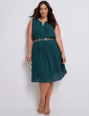 $20.34 • Buy Autograph Woven Short Sleeve Pintuck Dress Womens Plus Size Clothing  Dresses