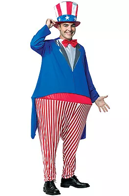 American Patriotic Uncle Sam Hoopster Adult Costume • $21.32