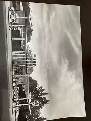 Vintage Photo Of Pure Gas Station  Size 10” X 9” • $8