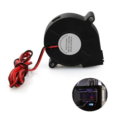 $6.38 • Buy Extruder Cooling 50mm For 3D Black Air Printer Radial Fan 12v Blower Dc