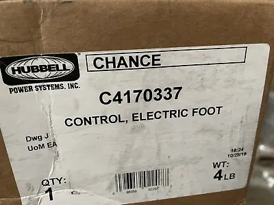 Hubbell Power C4170337 Capstan Hoist Electric Foot Control 1000 Lb. & 3000 Lb. • $289.99