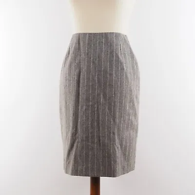 Authentic Vintage CELINE Pencil Gray Striped Skirt 36 S Small US6 US4 France • $148.63