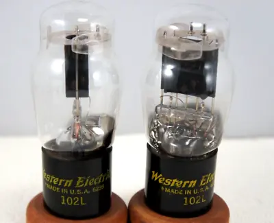 Pair 102L Western Electric Audio Tubes Both Test V Strong W Same Date Guaranteed • $399