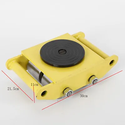 13200lbs/6 Tons Machinery Mover Dolly Skate Roller 360° Swivel Top Plate Yellow • $64.61