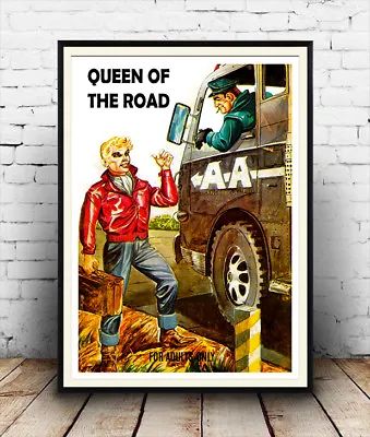 £10.99 • Buy Queen Of The Road :  Vintage Gay Pulp Magazine Cover , Poster Reproduction.