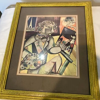 Marc Chagall Self-Portrait With Seven Fingers Custom Framed Print  • $49.99