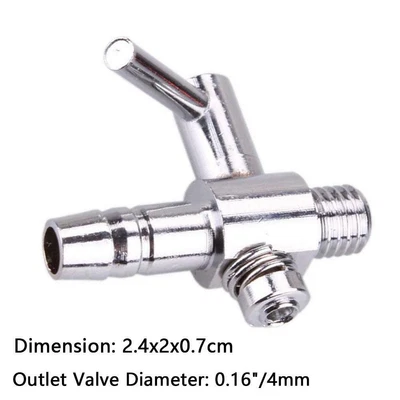 £2.40 • Buy Thread Copper Nickel Aquarium Air Flow Distributor Lever Control Valve 4mm NEW