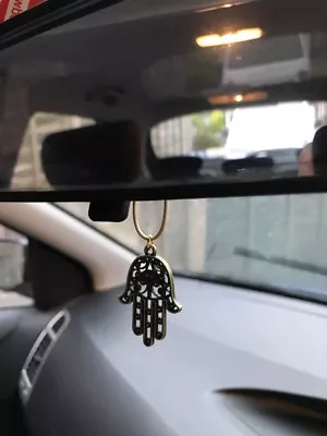 Evil Eye Hamsa Hand Fatima Antique Finish Charm Car Mirror Decoration & Cord Uk • £5.25