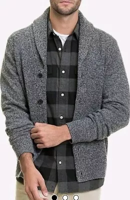Country Road Men's Wool  Cardigan XL Pure Wool Grey Shawl Collar Knit Jacket  • $39.95