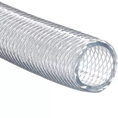 Clear Braided PVC Hose Pipe Tube Reinforced - Food Safe Grade - Water Liquid Oil • £5