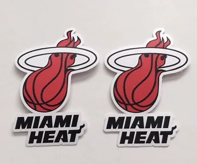 2x Miami Heat Car Bumper Laptop Wall  Home Décor Vinyl Die Cut Stickers Decals  • $3.99