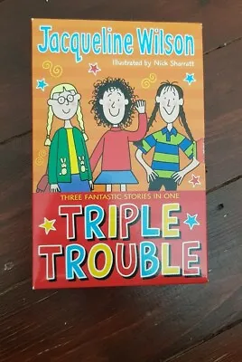 Jacqueline Wilson Tripple Trouble Box Set Stories Good Condition  • £4.99