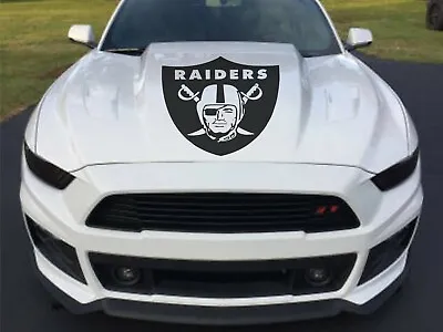 Oakland Raiders Emblem Hood Any Truck Vinyl Decal Car Sticker Football Team Logo • $31.34