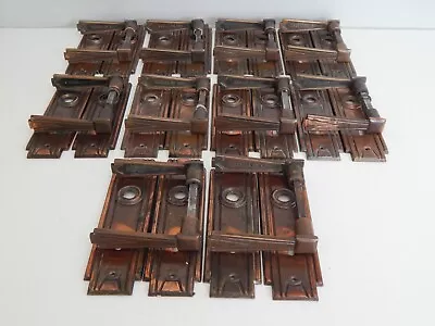 £585 • Buy 10 Pairs Of Reclaimed Authentic Art Deco Door Handles - Rd No For C1932