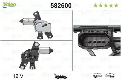 Valeo 582600 Rear Window Windscreen Wiper Motor 12V Replacement Spare LHD RHD • £124.79