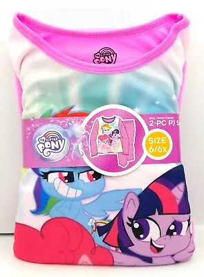  New Girls MY LITTLE PONY 2 Piece Flannel Pajamas Sleepwear Set Size 6/6X Pink • $17.99