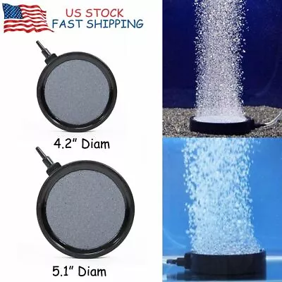 Bubble Air Disk Stone Hydroponics Oxygen Aerator Aquarium Fish Tank Pond Pump • $8.99