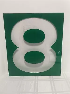 Vintage Acrylic Chevron Service Gas Station Price Number “ 8 “   15” X 17” Green • $20