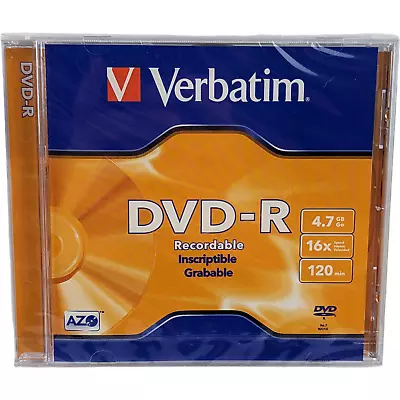 Verbatim DVD-R 4.7GB 16x Speed/120min Blank Discs Data Media  • £6.27