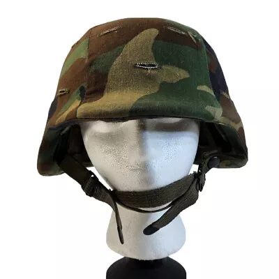 U.S.A. Military PASGT Helmet Made With Kevlar M-1 98 Camouflage Medium Vintage  • $249.99