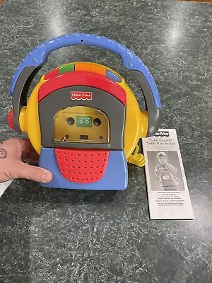 Vintage 1999 Fisher Price Tuff Stuff Cassette Tape Player Recorder W/ Microphone • $45.50