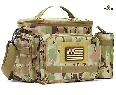 Tactical Lunch Box For Men Insulated Lunch Bag For Men Adult Large Lunch Coole • £35.53