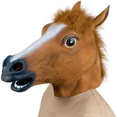 £15.43 • Buy Funny Horse Head Mask Halloween Costume Party Animal Cosplay Prop Novelty Latex