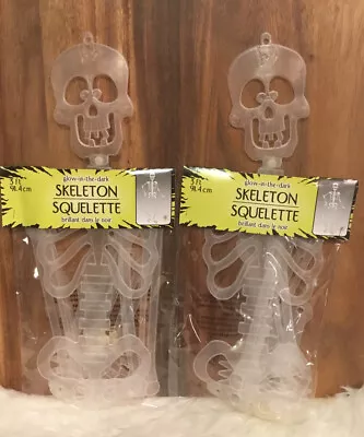 3 Ft Skeleton Halloween Party Decor Skeleton Glows In The Dark Set/2 • $5.99