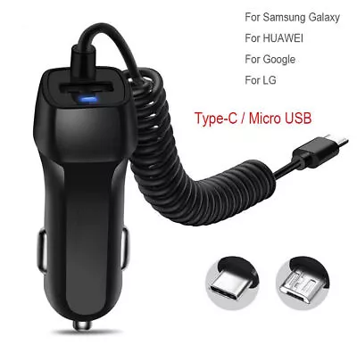 FAST Rapid Car Charger Type C Micro USB Charging For Android Samsung Cell Phone • $4.99