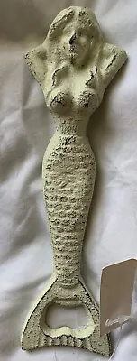 Mermaid Bottle Opener Cast Iron Nautical Rustic Antique Style Hand Held 7  NEW • $10.99
