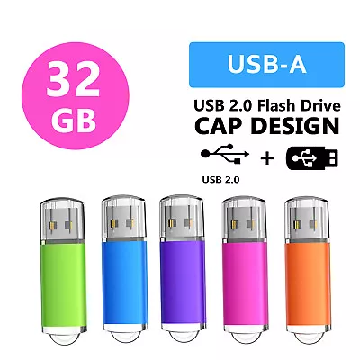 5x32GB USB-A Flash Drive Memory Sticks Flash Disk Thumb Drive File Music Storage • $27.13