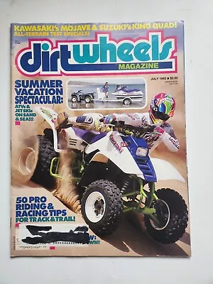 Vintage July 1993 Dirt Wheels ATV Magazine Honda Yamaha Suzuki Kawasaki Polaris • $40